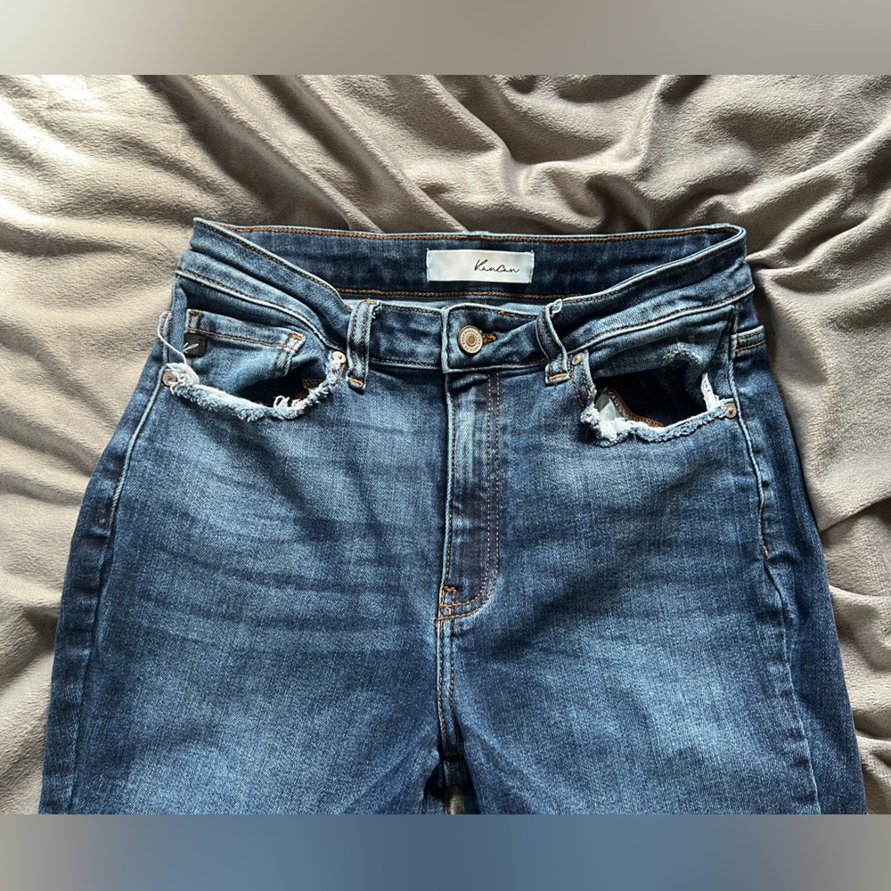KanCan High-Rise Distressed Blue Skinny‎ Denim Jeans - Picture 3 of 8